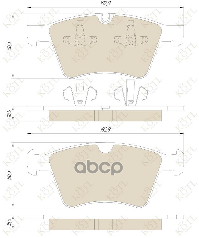 Колодки тормозные дисковые передние к-т MERCEDES GL X164 4.2-5.0/ML W164 5.0/R W24 KOTL арт. 1797kt