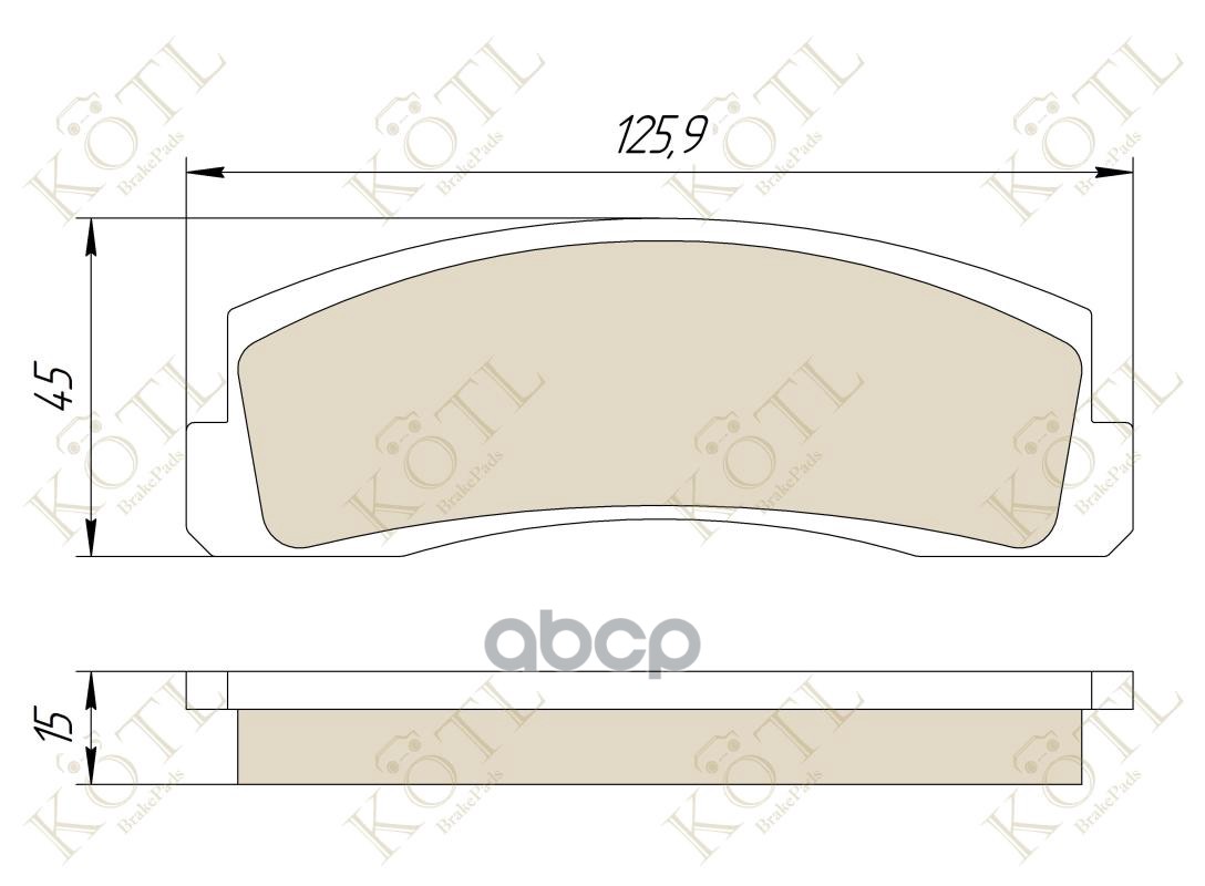 Колодки тормозные дисковые передние к-т CHEVROLET NIVA  NADESCHDA  NIVA KOTL арт. 265kt