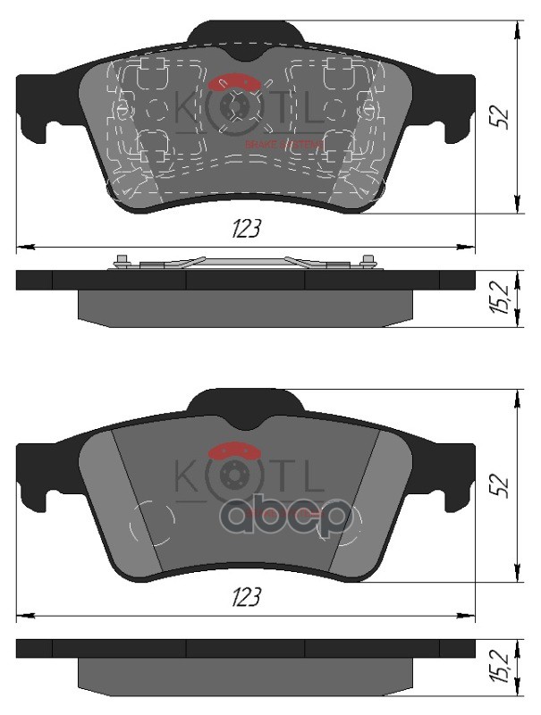 Колодки тормозные дисковые задние к-т FORD Focus  Kuga KOTL арт. 3292kt