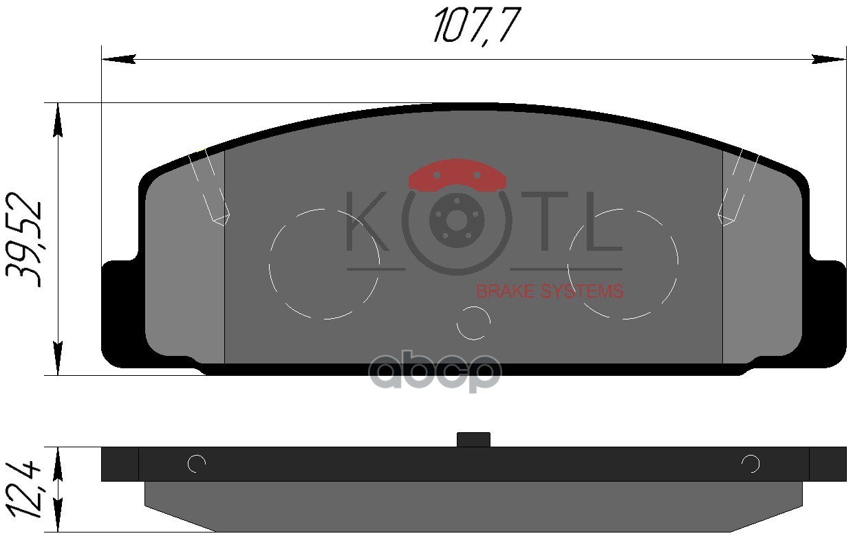 Колодки тормозные дисковые задние к-т MAZDA 6 02>/323 96>/626 92>02 KOTL арт. 3311kt