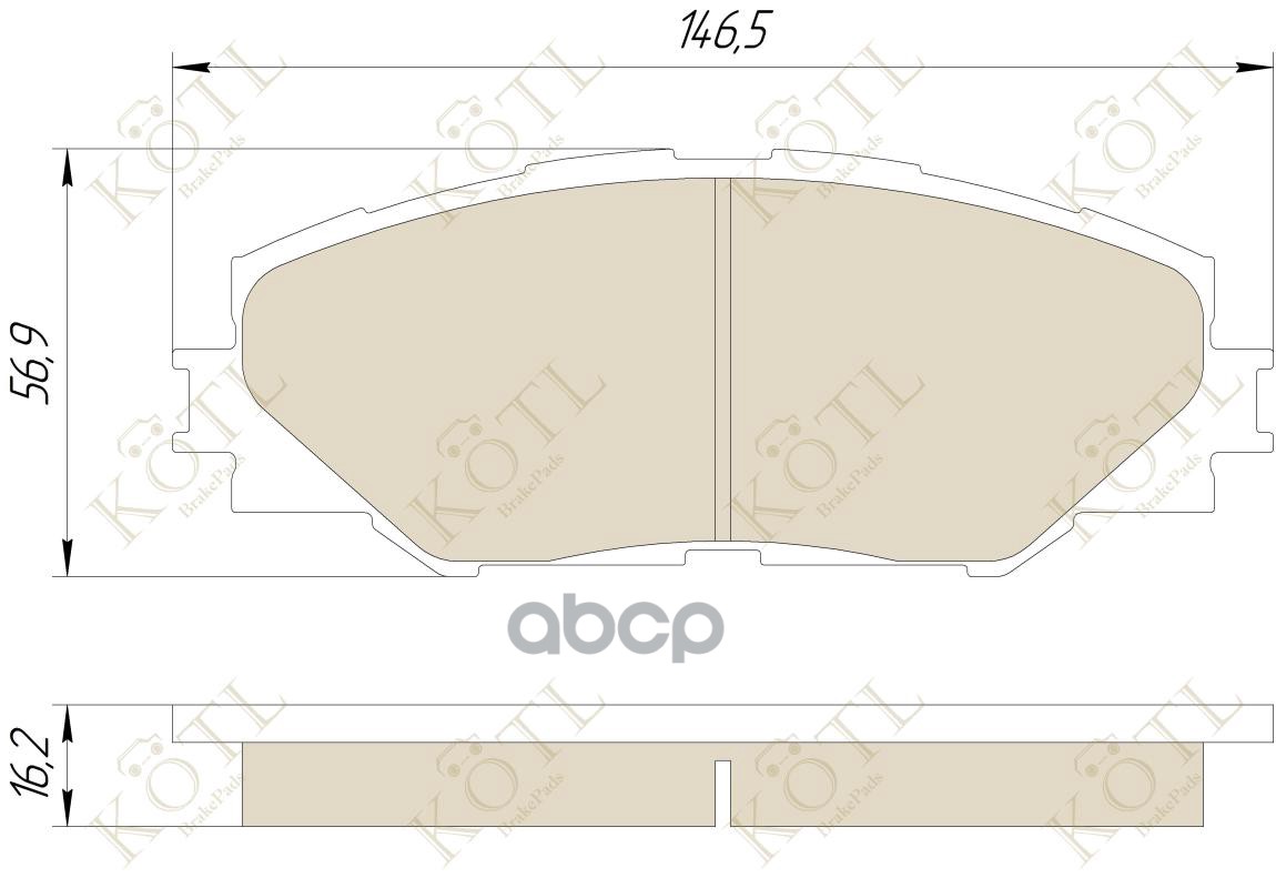 Колодки тормозные дисковые передние к-т TOYOTA RAV 4 05> KOTL арт. 3424kt