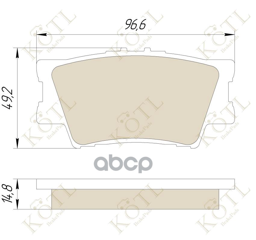 Колодки тормозные дисковые задние к-т TOYOTA RAV 4 06>/CAMRY 2.4/3.5 06> KOTL арт. 3426kt