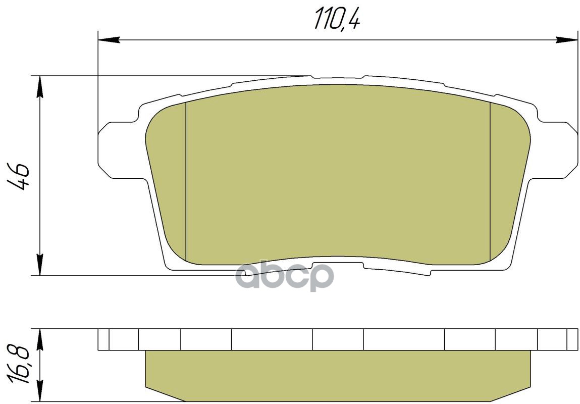 Колодки тормозные дисковые задние к-т KOTL арт. 3472kt