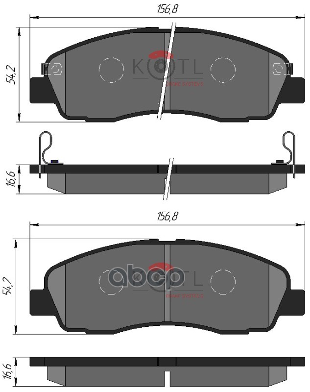 Колодки тормозные дисковые задние к-т GAZ ГАЗель NEXT полной массой 4 6 тонны с двигателем Cummims Е KOTL арт. 41kt