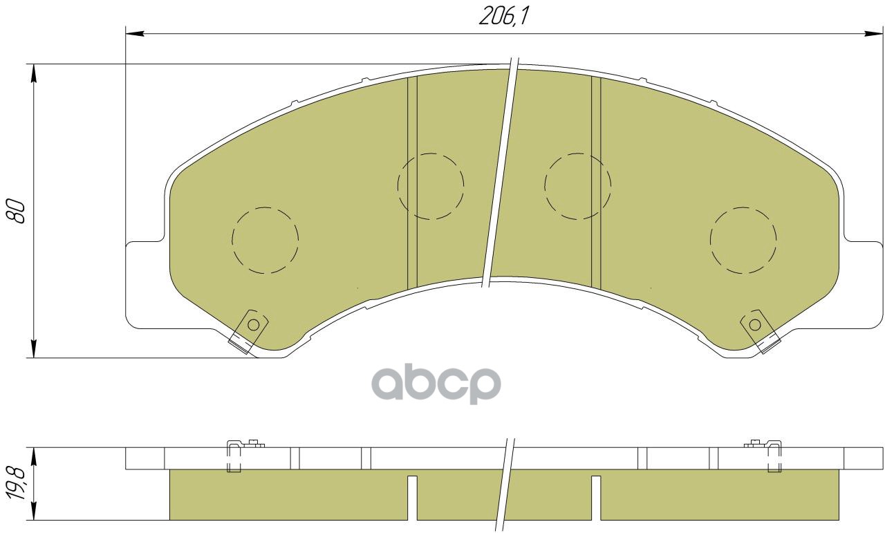 Колодки тормозные дисковые передние/задние к-т Isuzu Elf 1999- KOTL арт. 7252kt