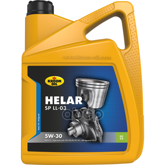 KROON OIL Масло Моторное Синтетическое "Helar Sp Ll-03 5W-30", 5Л 33088