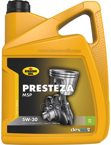KROON OIL Масло моторное Presteza MSP 5W30 4L 35137