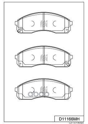Колодки Тормозные Дисковые + Противоскрипные Пластины Hyundai Kashiyama арт. d11166mh