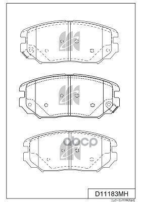 Колодки Тормозные Диск. С Антискрипн.пласт. D11183mh Kashiyama арт. D11183MH