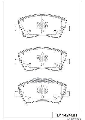 Колодки Тормозные Передние Hyundai Elantra 2015- Kashiyama арт. d11424mh