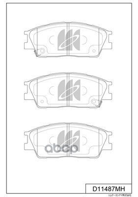 Колодки Тормозные Дисковые Передние Kia Soul 2019- / Hyundai Creta 2021- Kashiyama арт. d11487mh