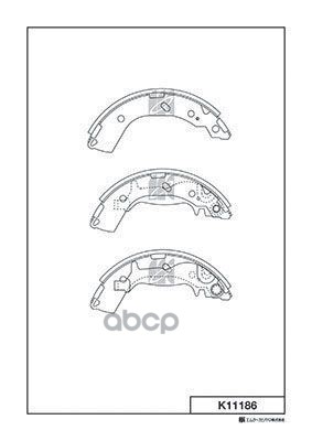 Колодки Тормозные Барабанные Hyundai Getz 02-05 K11186 Kashiyama арт. K11186