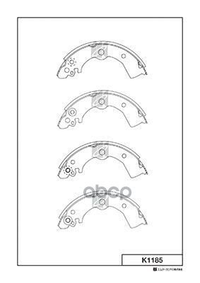 Колодки Тормозные Барабанные Nissan Almera (N15) 1.4,1.6 2.0D 95- K1185 Kashiyama арт. K1185