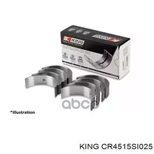 Вкладыши Двигателя Шатунные Ford/Mazda Duratec 121Ci 2.0L 16V 0.25 (4) King арт. CR4515SI 0.25