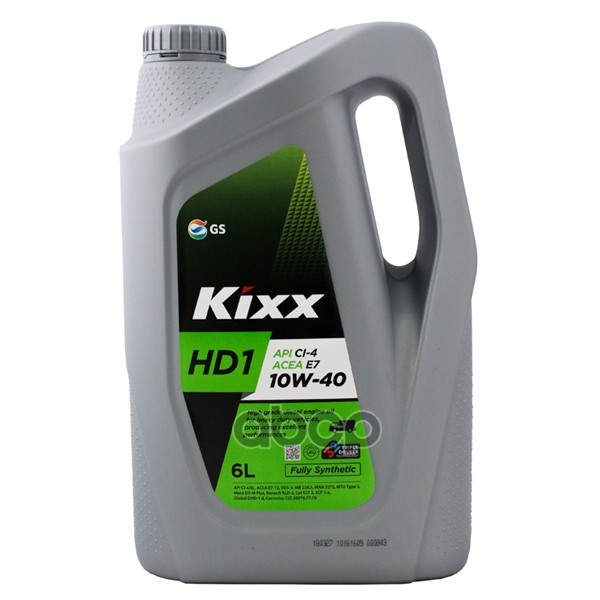 Kixx Масло моторное KIXX HD1 10W-40 синтетическое 6 л L2061360E1
