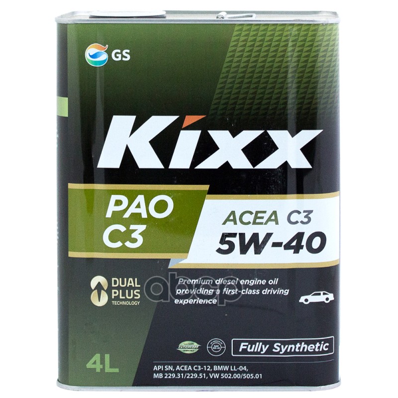 Kixx Масло моторное KIXX PAO 5W-40 синтетическое 4 л L209244TE1