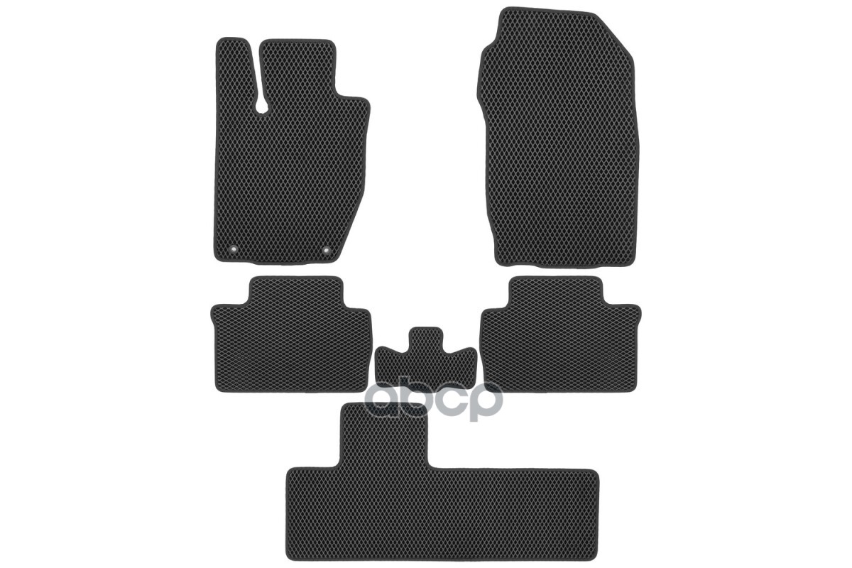 Коврики в салон EVA для MITSUBISHI Montero Sport 2015-, внед.,(черная окантовка), 6шт. / Митсубиси / Митсубиси Монтеро Спорт ...