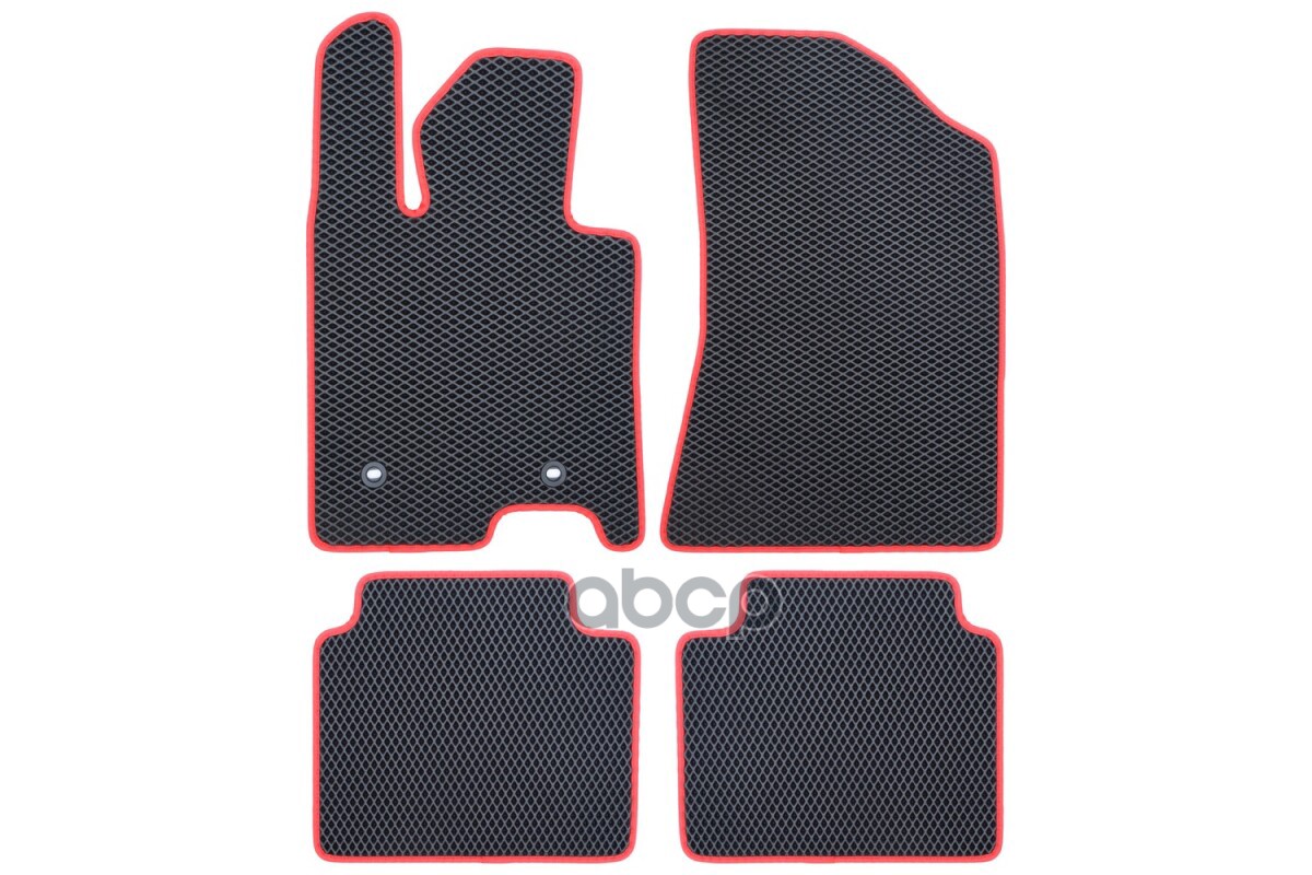 Коврики в салон EVA для KIA K5 III 2020-, седан,(красная окантовка), 4шт./Киа К5 (Китай) Klever арт. EVA.R.0502507322110k