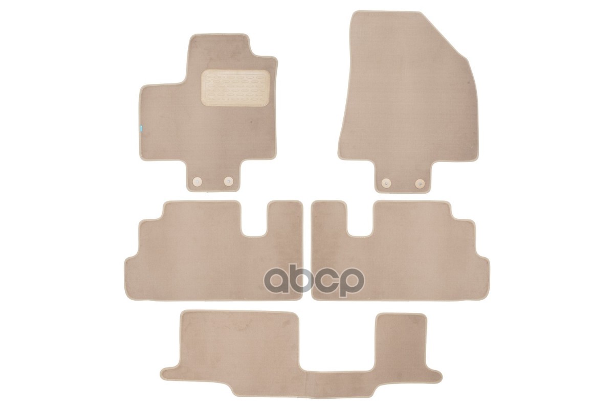 Коврики В Салон Klever Premium Nissan Pathfinder 2021-, Внед., 8 Мест, 5 Шт (Текстиль, Бежевые) / Ниссан Патфайндер Klever ар...
