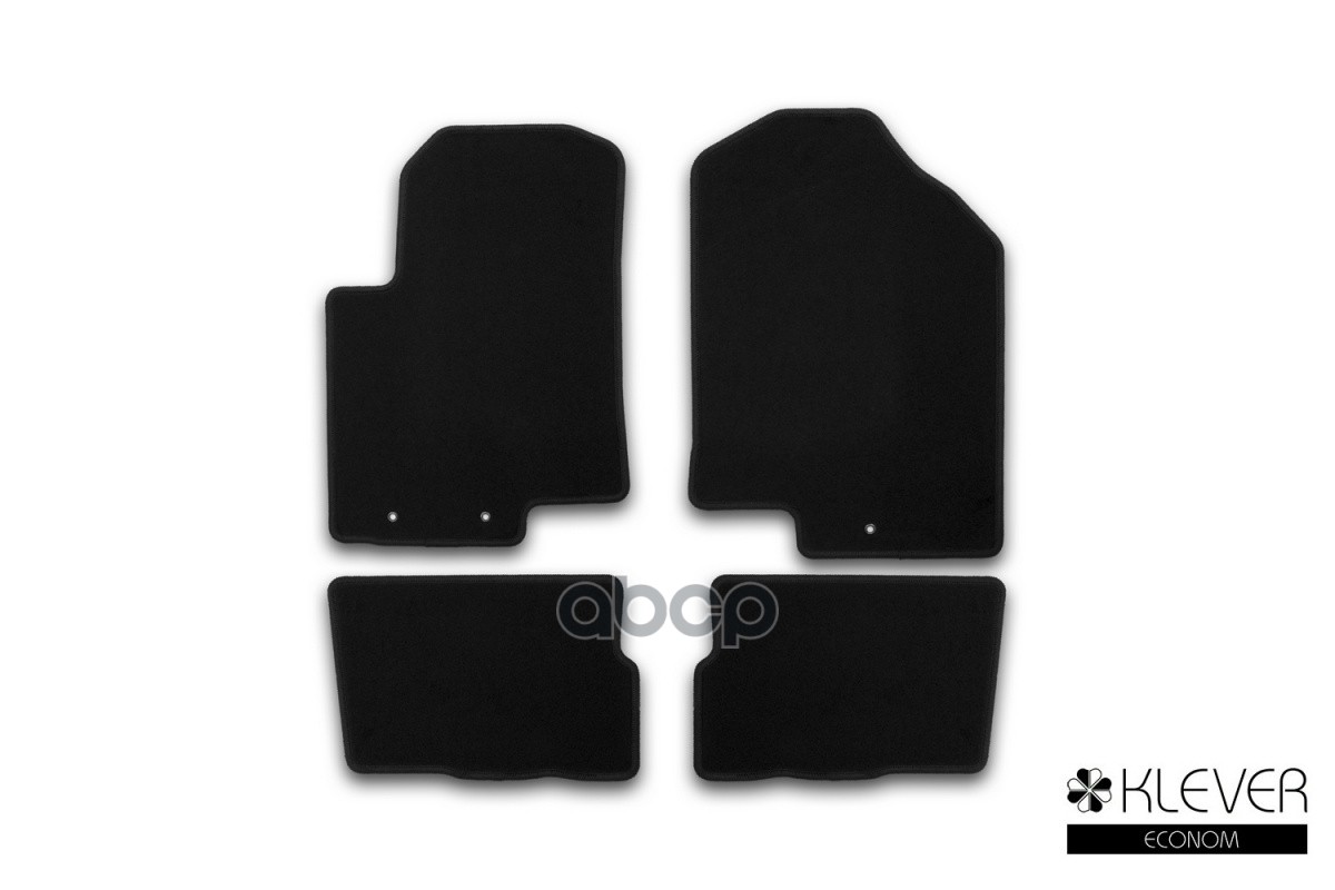 Коврики В Салон Klever Econom Kia Soul (I) 2008-2011, 2011-2014, Хб., 4 Шт. (Текстиль) / Киа Сол Klever арт. KVR01253701200k