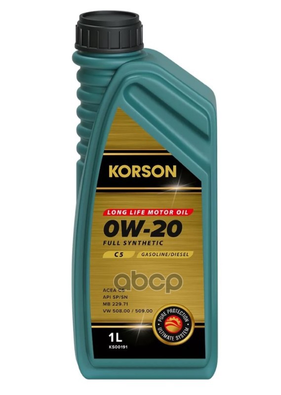 Korson 0W-20 1L Full Syntehtic C5 Моторное Масло