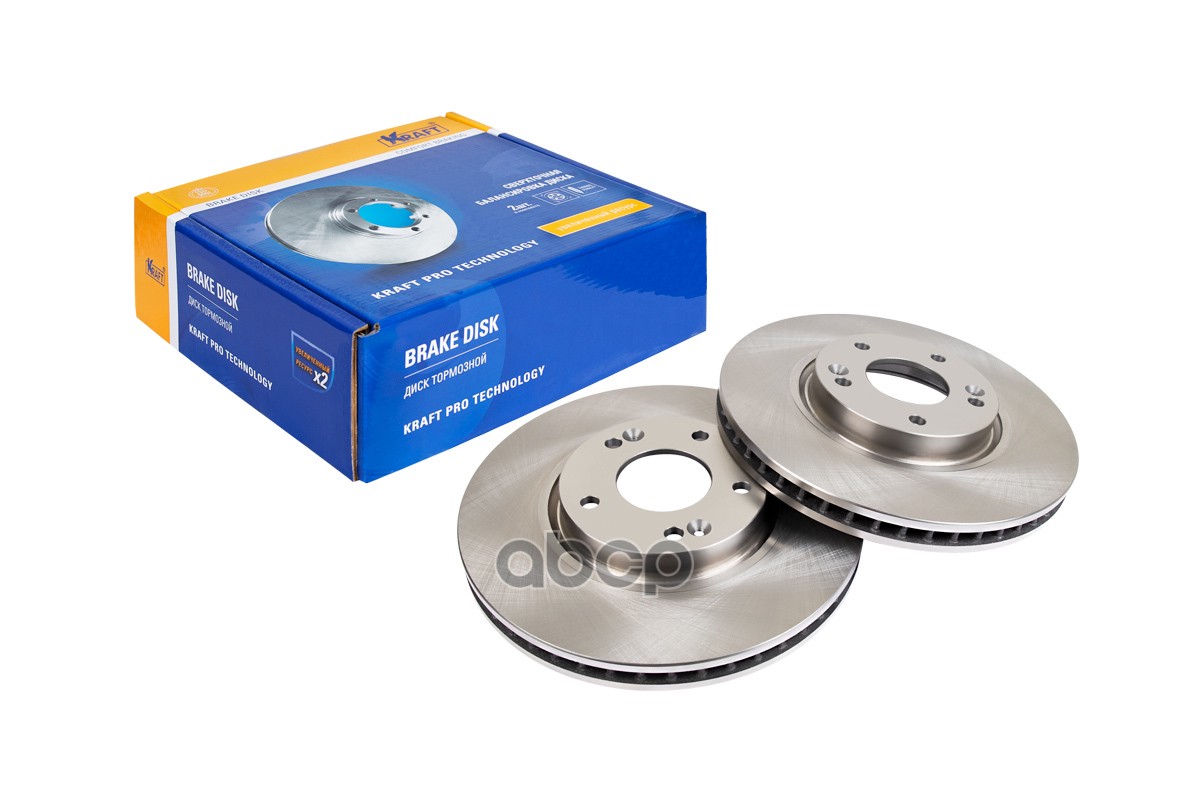 Диск Тормозной Передний Hyundai Ix35 (10-) 2.0, Santa Fe (01-06) 2.0-2.4, Tucson (04-) 2.0-2.7 Oberk Kraft Kt016063 Kraft арт...