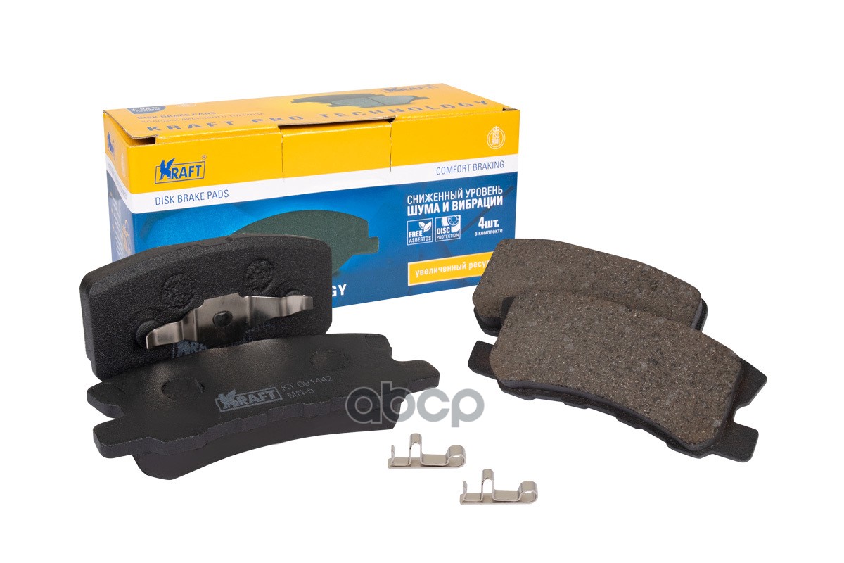 Колодки задние Citroen C-Crosser (08-) 2.0-2.4/Mitsubishi Pajero KRAFT KT091442 Kraft арт. KT091442