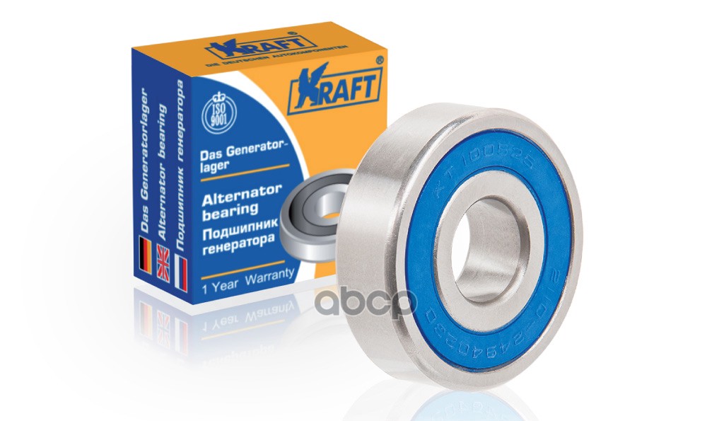 Подшипник генератора ВАЗ 2108-15 инж. большой KRAFT KT100525 Kraft арт. KT100525