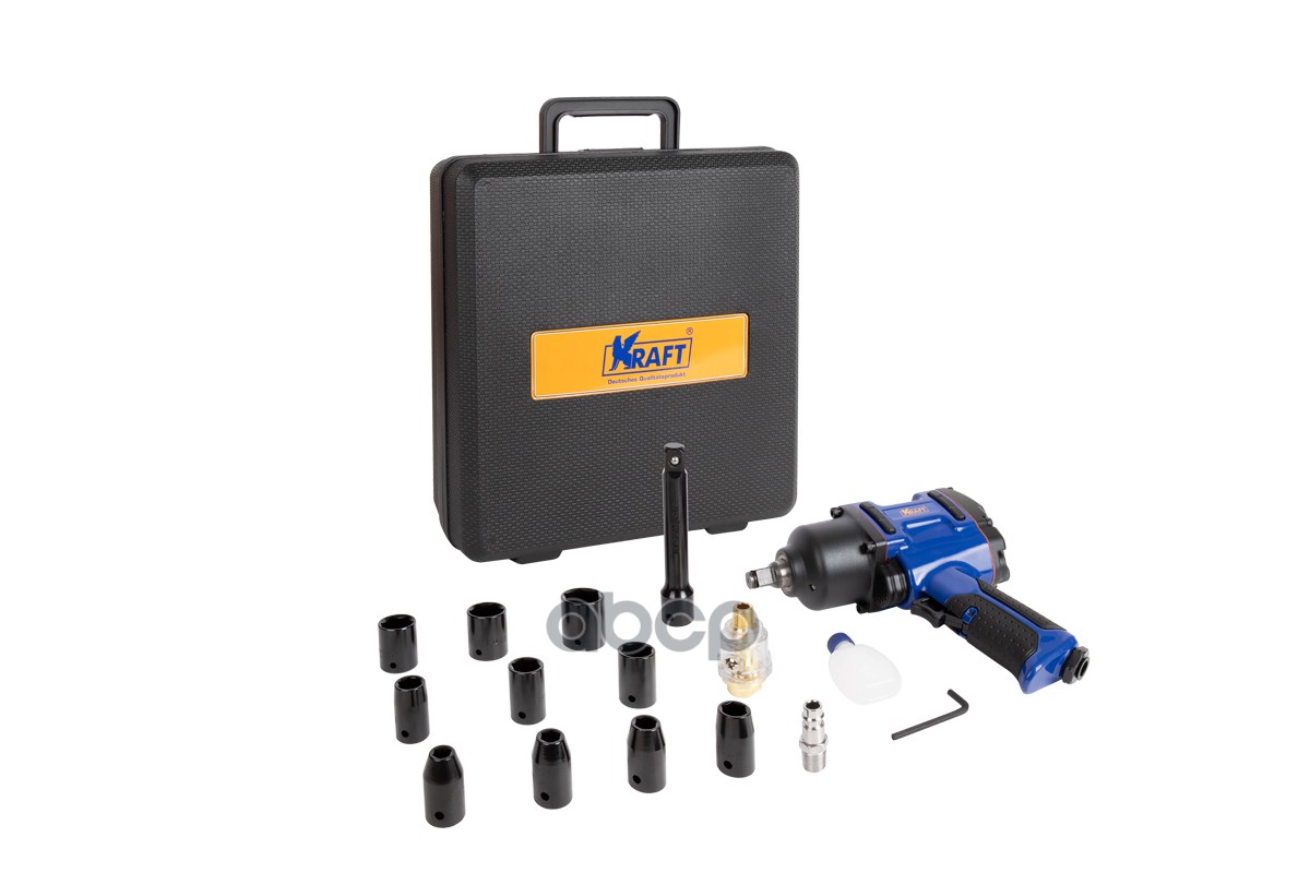 Гайковерт Пневматический Ударный 1/2 900 Н.м. (В Кейсе С Головками) Kraft Kt 707007 Kraft Kt707007 Kraft арт. KT707007