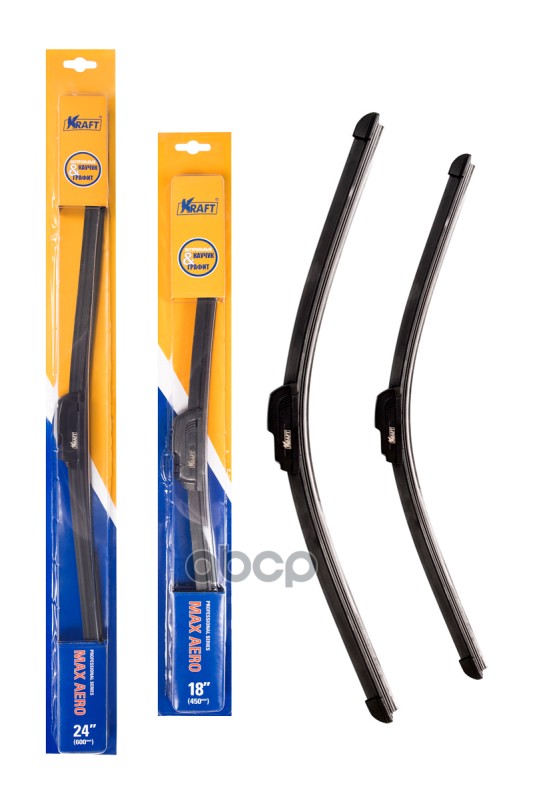 Щетка Стеклоочистителя 600/450 Мм Бескаркасная Комплект 2 Шт Kraft Max Aero Kt830861 Kraft арт. KT830861