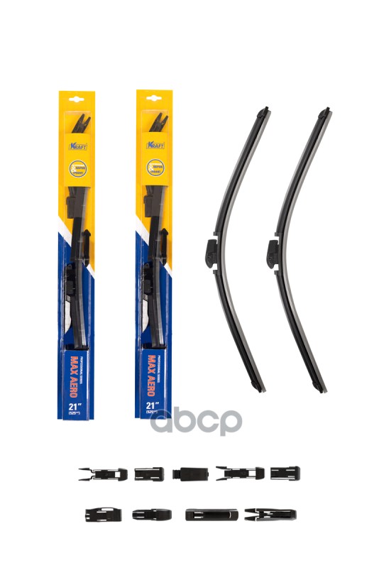 Щетка Стеклоочистителя 530/530 Мм Бескаркасная Комплект 2 Шт Kraft Universal Kt 830899 Kraft арт. KT 830899