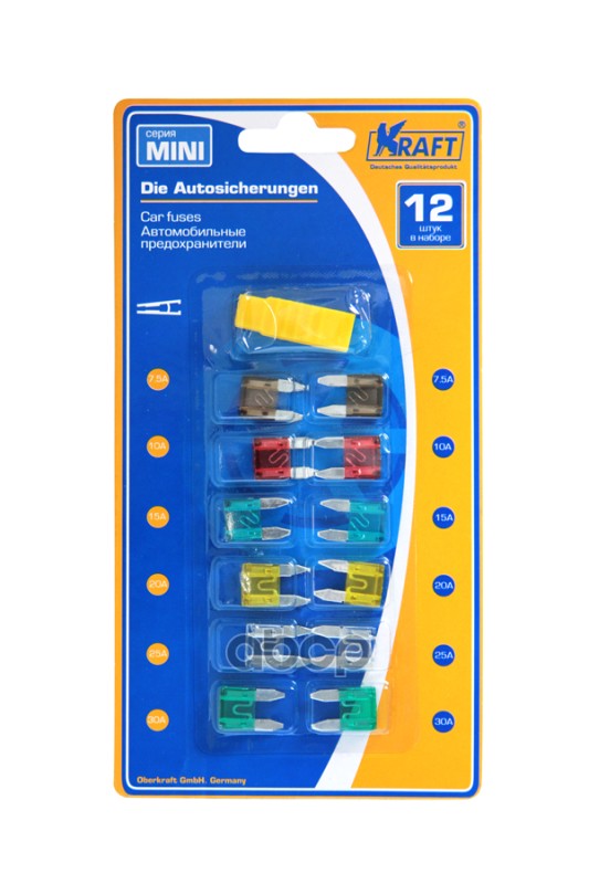 Предохранители Плоские Мини "Kraft" (К-Т 12Шт) Kraft арт. KT870008