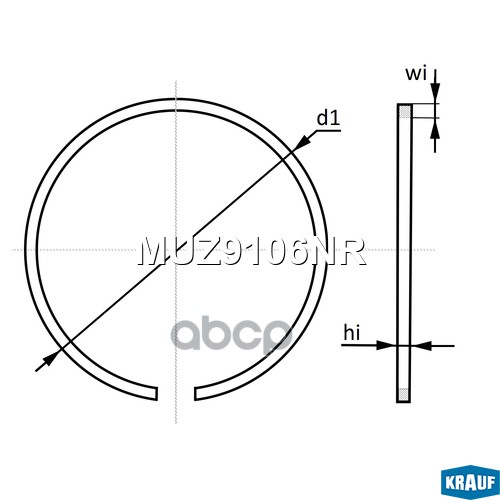 Поршневое Кольцо Турбокомпрессора Krauf арт. MUZ9106NR