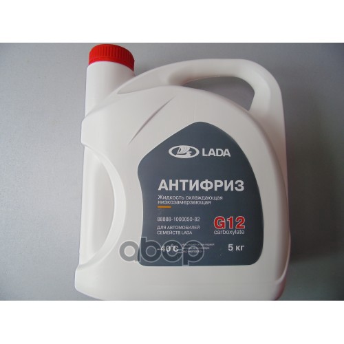 Антифриз готовый карбоксилатный красный G12 5кг LADA арт. 88888100005082