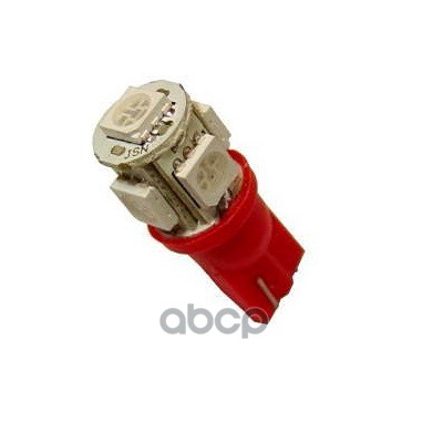 LEDO Лампа светодиодная W5W 5SMD красная 12V LEDO арт. 12966s5n1r