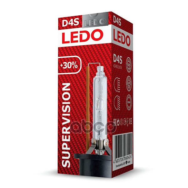 LEDO Лампа D4S 4300K SuperVision +30% LEDO арт. 42402lxsv
