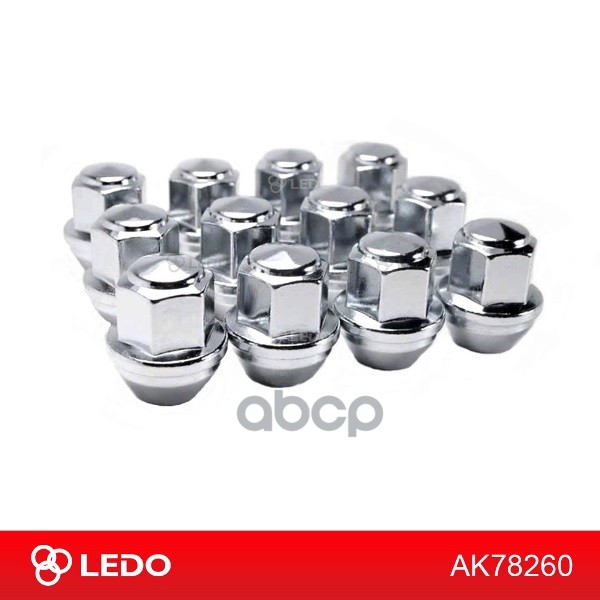LEDO Гайка колеса M12*1.5 ключ 19 хром 1678260. 94837389 LEDO арт. ak78260
