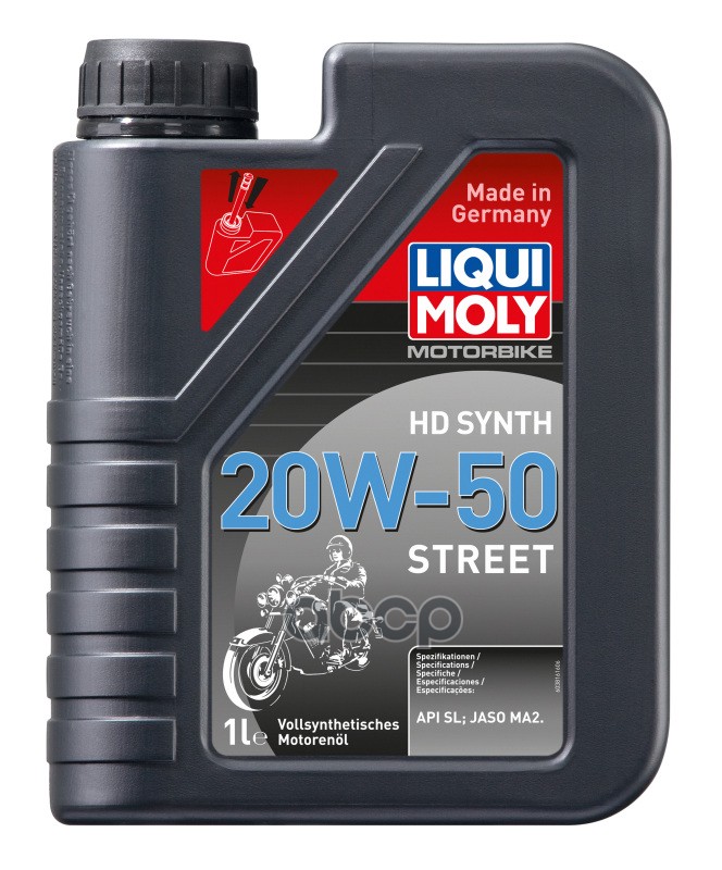 Масло Моторное Для 4-Тактных Мотоциклов Motorbike Hd Synth Street 20W-50 (1Л) LIQUI MOLY арт. 3816