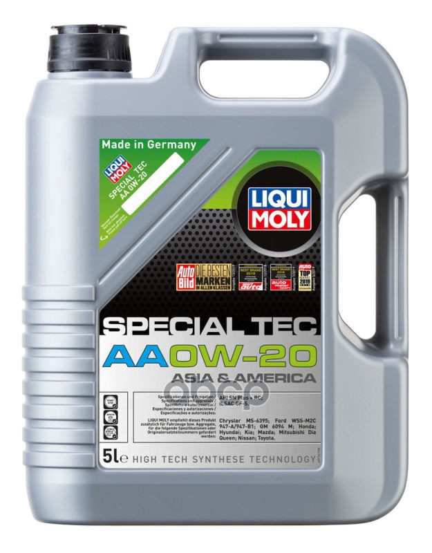 LIQUI MOLY Масло моторное синтетическое НС-Special Tec AA 0W-20 SN Plus + RC GF-5 5л 6739