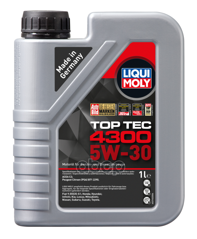 LIQUI MOLY 5W-30 Top Tec 4300, 1Л (Нс-Синт.мотор.масло)