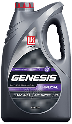 LUKOIL Масло моторное полусинтетическое LUKOIL GENESIS UNIVERSAL 5W40 SN/CF / A3/B4 4л