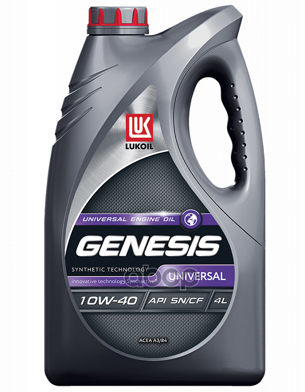 LUKOIL Масло моторное полусинтетическое LUKOIL GENESIS UNIVERSAL 10W-40 SN/CF / A3/B4 4л