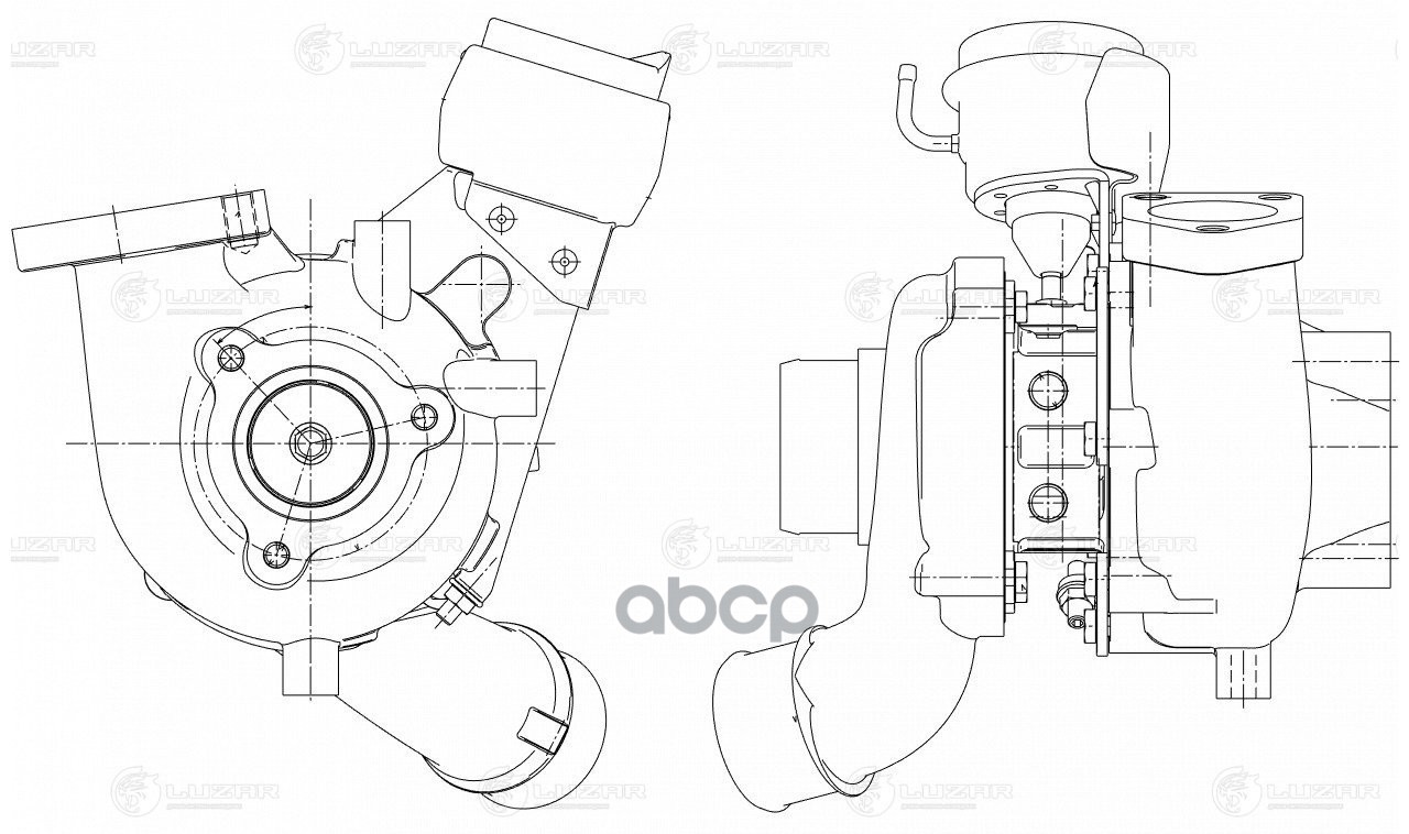 Турбокомпрессор для а/м Kia Sorento (06-) 2.5CRDi E-4 (BV43) (LAT 0837) LUZAR арт. lat-0837