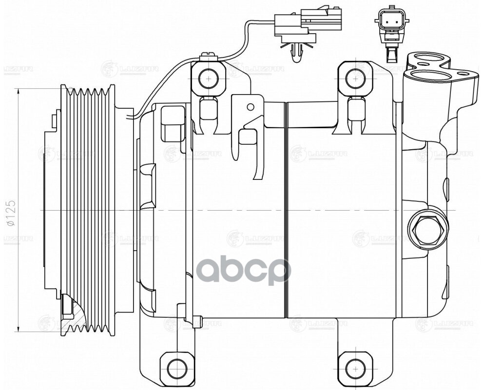 Компрессор кондиц. для а/м Renault Koleos (08-)/Nissan Teana J32 (08-) 2.5i (LCAC 0921) LUZAR арт. LCAC0921