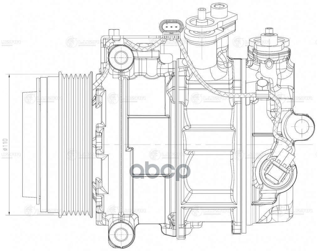 Компрессор кондиц. для а/м Mercedes-Benz V (W447) (14-) (LCAC 1547) LUZAR арт. LCAC1547