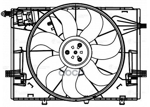 Вентилятор Радиатора Mercedes-Benz C (W205) (14-)/E (W213) (16-) (С Кожухом) (Lfk 1560) LUZAR арт. LFK1560