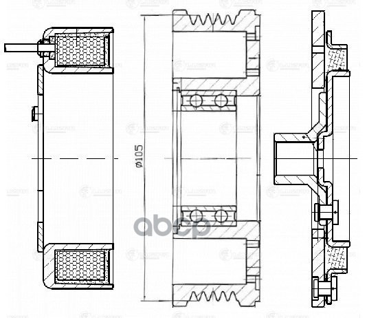 Муфта эл/магн. компрессора кондиц. для а/м Opel Astra H (04-) 1.6i/1/8i (LMAC 2101) LUZAR арт. LMAC2101