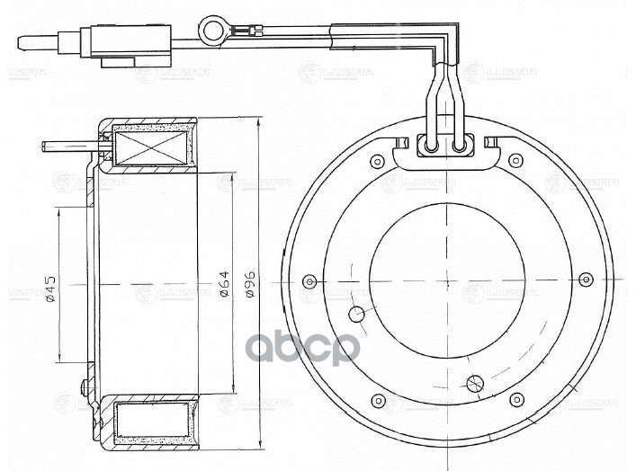 Катушка эл/магн. компрессора кондиц. для а/м Лада Largus (12-)/Renault Logan (08-) (LMСC 0902 LUZAR арт. LMCC0902