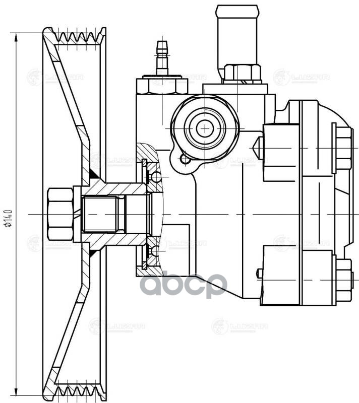 Насос ГУР для а/м Hyundai Sonata (98-) 2.0i (LPS 0808) LUZAR арт. LPS0808
