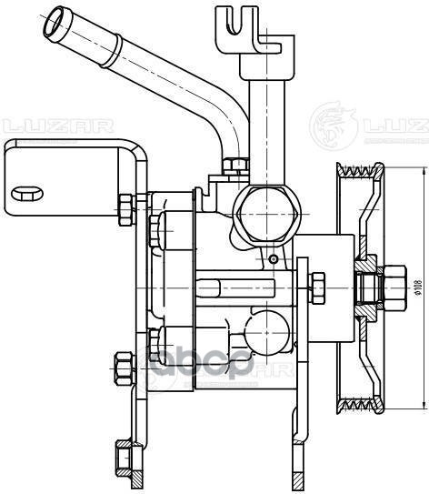 Насос ГУР для а/м Nissan Pathfinder (05-)/Navara (05-) 2.5D (LPS 1425) LUZAR арт. LPS1425